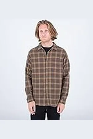Hurley Portland Organic Flannel SS Camisa, , S para Hombre