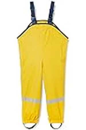 Playshoes Rain Overalls Textile Lining Pantalón Impermeable, Yellow, 128 Unisex niños