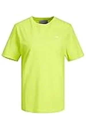 JACK & JONES JJXX Jxanna SS Reg Every Small tee Noos Camiseta, Lime Punch/Print: Lime Cream Logo, L para Mujer