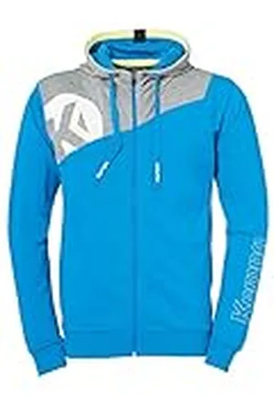 Kempa Core 2.0 Hood Chaqueta, Hombre, Azul/Gris Oscuro, L