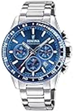 Festina Reloj Hombre F20560/3 Timeless Chronograph Caja de Acero Inoxidable 316l Plateado Correa de Acero Inoxidable 316l Plateado