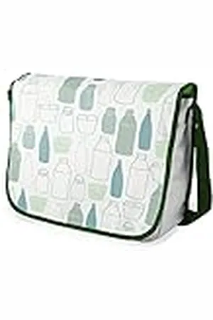 Bonamaison Bolso escolar de mensajero impreso digitalmente con correa caqui para estudiantes, bolsa cruzada, bolsa de mensajero, bolsa de hombro para la escuela, vuelta a la escuela, tamaño: 29 x 36