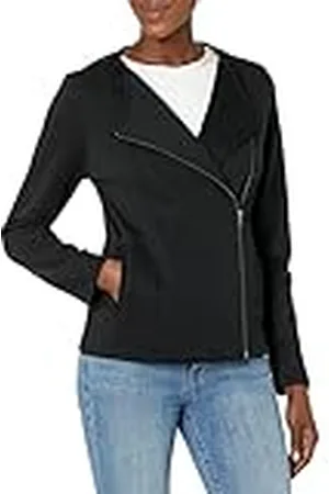THE DROP @caralynmirand Chaqueta Motera de Punto de Manga Larga para Mujer, , XS