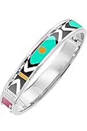 Christian Lacroix X16294S - Pulsera de latón metálico Plateado y Motivos para Mujer, Talla pequeña, Moderno