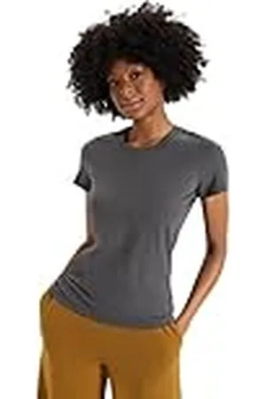 Icebreaker Mujer Camiseta de Manga Corta Natural Blend Central Classic - para Uso Diario, Gimnasio y Entrenamiento - , XS
