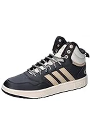 adidas Hoops 3.0 Mid Lifestyle Basketball Classic Fur Lining Winterized Shoes, Zapatos Hombre, Core Black/Magic Beige/Wonder White, 40 EU