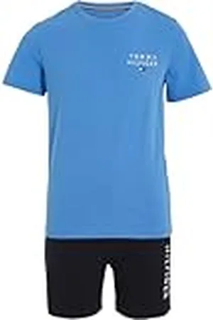 Tommy Hilfiger Conjunto de pijama Chicos Basic corto, Blau (Azul), 8-10 Años