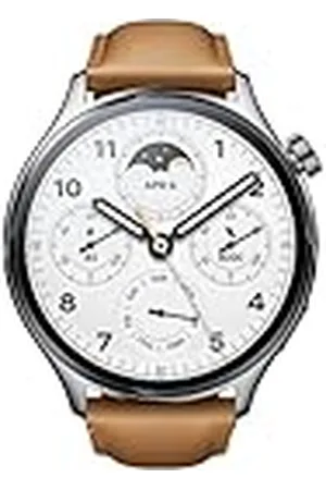 Xiaomi Watch S1 Pro Reloj Smartwatch Plata con Correa de Cuero Marrón