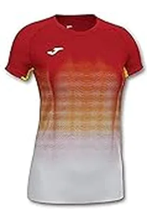Joma Elite Camiseta Running, Niñas, Rojo-Blanco, XS