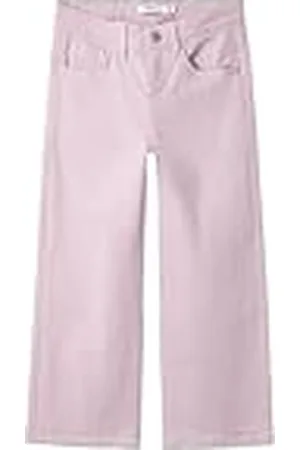 NAME IT Nkfrose Wide TWI Pant 1115-tp Noos, Orquídea Winsome, 128 cm para Niñas