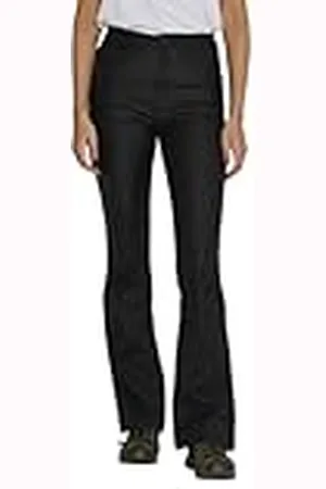 Noisy May NMSALLIE HW Flare Coated Pants Noos Jeans, , M/32 De Las Mujeres