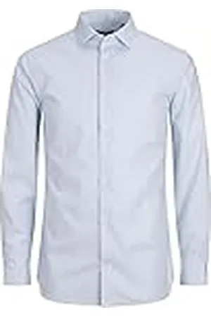 JACK & JONES Jprblaparker Noos-Camiseta de Manga Corta Camisa, Azul Cashmere Fit: Slim Fit, XL para Hombre