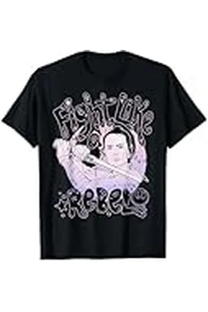 STAR WARS Camiseta Rey Rebelde Colorida - Hombre, Unisex Niños - Manga Larga - Talla S - Negro