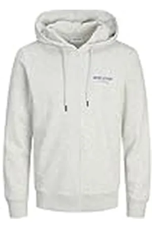 JACK & JONES Jjalvis Sudadera con Cremallera Capucha, Color Blanco, XS para Hombre