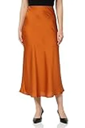 VILA Viellette HW Long Skirt-Noos Falda de Satén, , 38 para Mujer