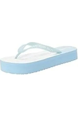 Calvin Klein Jeans Beach Sandal Flatform MONOLOGO YW0YW01617, Chancla Mujer, Azul (Dusk Blue/Bright White), 37 EU