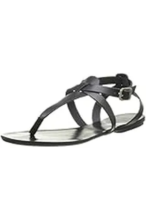 Pieces® Cathie New Leather Sandal Black 17055132 - Sandalias de Cuero para Mujer, Color Negro, Talla 42