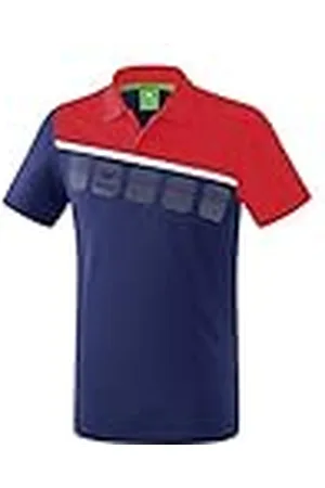 Erima 1111907 Polo de Tenis, Unisex niños, New Navy/Rojo/Blanco, 128