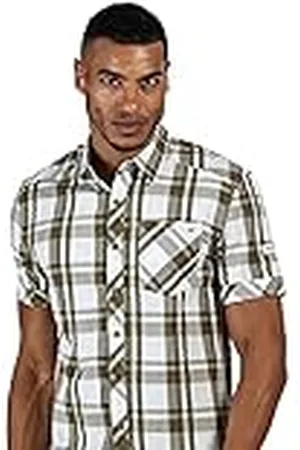 Regatta Deakin III - Camisa De Algodón Coolweave A Cuadros Y Manga Corta Shirts, Hombre, , 5XL