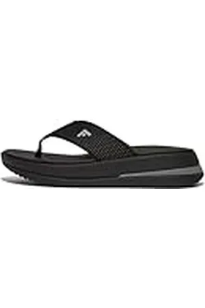 FitFlop Surff Two-Tone Webbing Toe-Post Sandals, Sandalia Mujer, Black, 36 EU