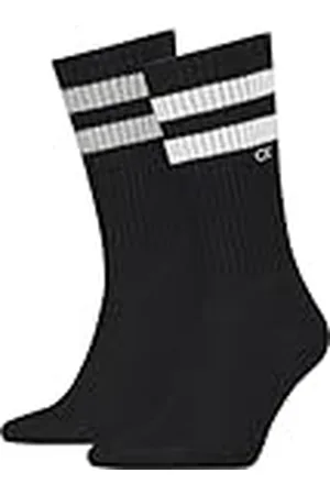 Calvin Klein Stripe Sock 2 Pack, Negro , 43 (Pack de 2) para Hombre