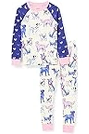 Hatley Organic Cotton Raglan Long Sleeve Printed Pyjama Set Juego de Pijama, , 3 Years para Niñas