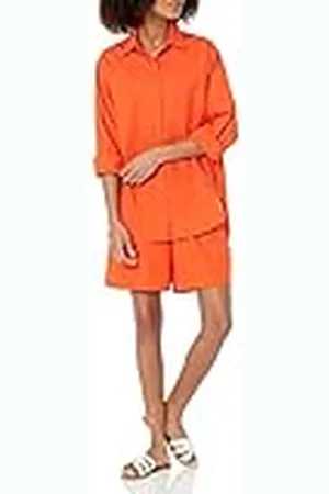 THE DROP Camisa larga Kendra para mujer, corte holgado, , XXL (talla grande)