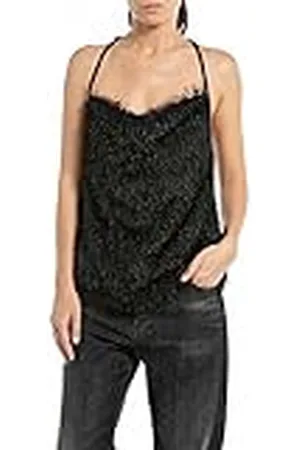 Replay W3068 Camisa Cami, 098 Negro, L para Mujer