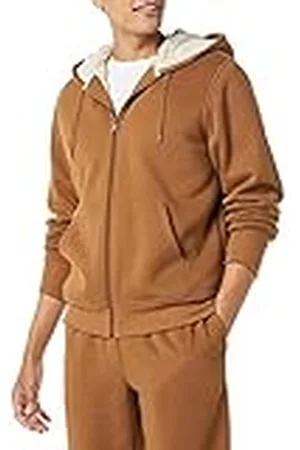 Amazon Sudadera con capucha de forro polar y cremallera completa, con forro sherpa Hombre, , XL