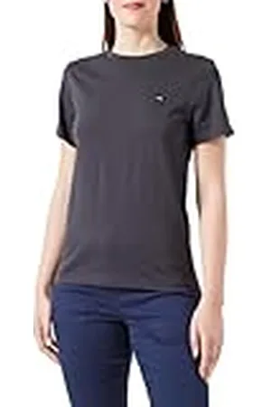 Wrangler Camiseta Regular, Color Negro, L para Mujer