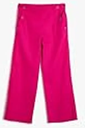 Koton Linen Trousers Wide Leg Elastic Waistband Pockets, Calzoncillos niñas,
