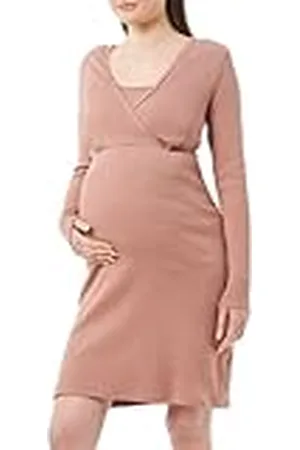 Noppies Alisa Nursing Rib Pijama Dress LS Camisón, Burlwood-N143, XS-S para Mujer