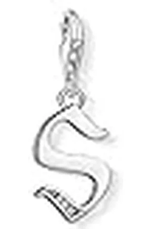Thomas Sabo Colgante de Mujer, de Ley 925 con Circonitas Blancas, Plateado, 6 cm, Letra S