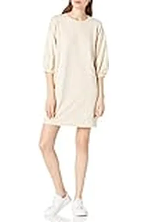 THE DROP Estelle Minivestido Tipo Sudadera de Tejido de Rizo Francés con Mangas Abullonadas para Mujer, , XXS