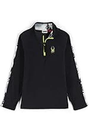 Spyder Youth Speed Fleece Chaqueta Polar, Negro, Medium Unisex niños