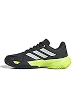 adidas CourtJam Control 3 Clay Tennis Shoes, Zapatillas de Tenis Hombre, Carbon/Zero Met./Lucid Lemon, 40 2/3 EU