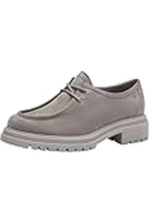 Tamaris Zapatos de Cordones de Caña Baja para Mujer, Cómodos, de Piel, , 38 EU