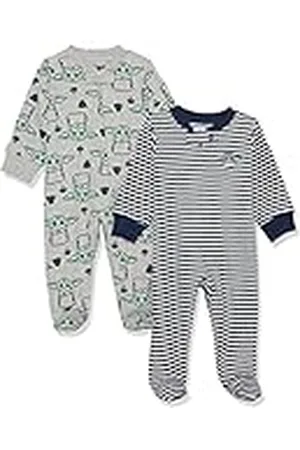 Amazon Disney | Marvel | Star Wars Pelele de algodón con pies - colores interrumpidos Unisex Bebés, Pack de 2, , Prematuro