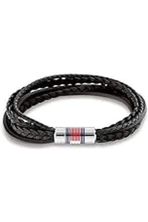 Tommy Hilfiger Jewelry Pulsera de Cuero Trenzado para Hombre Color Negro - 2790426