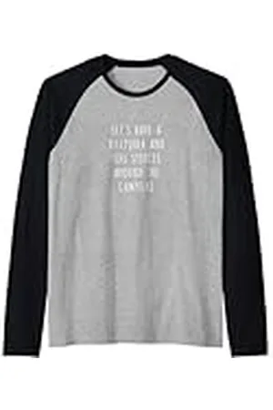 Statement Blend Vamos a tener una fiesta de pijamas y contar historias alrededor de la fogata Camiseta Manga Raglan