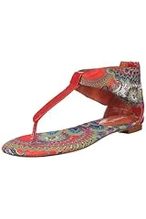 Desigual Shoes_Rita 21SS151 - Sandalias de Vestir de Lona para Mujer, Color Naranja, Talla 39