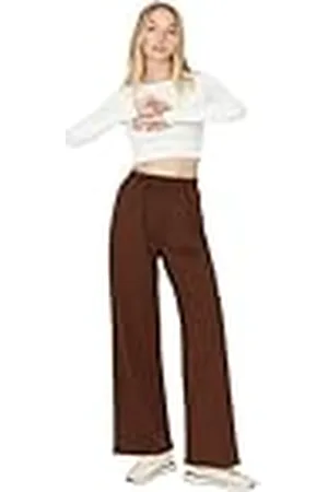 Trendyol TWOAW22EA0053/Kahverengi Pantalones de chándal, , M para Mujer