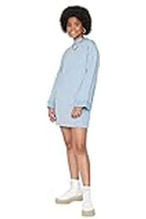 Trendyol Vestido de Punto de Cuello Alto para Mujer, , XS