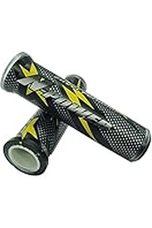 ONE By Camamoto - Juego de puños para Manillar de Moto (cód. 77344210C, Juego de par de puños Color Negro/Amarillo, Compatible con Motos Enduro, Cross, Motard, Off Road)