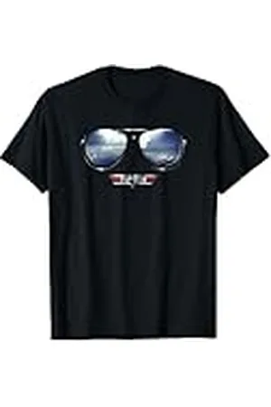 Top Gun Camiseta Aviadores con Logo, Hombre, Fans de , Manga Corta, Camisa, Negro, S