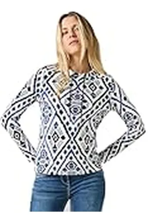 CECIL B322258 Camiseta de Manga Larga con Estampado, Vanilla White, L Mujeres