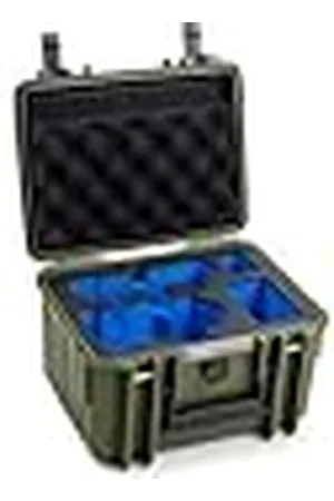 B&W Maletín de Transporte para dji Mini 4 Pro Drone y Fly More Combo - Type 2000 Bronze-Verde - Impermeable según certificación IP67, Resistente al Polvo, irrompible e Indestructible