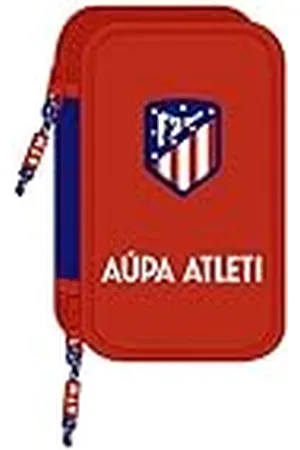Safta Estuche Escolar con 28 Útiles Incluidos de Atlético de Madrid, 125x40x195 mm Unisex niños, , Estándar