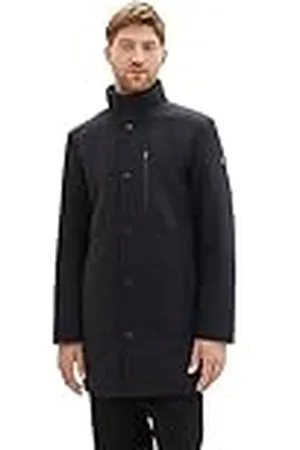 TOM TAILOR 1037362 Abrigo de Lana, 24258-Estructura Azul Marino, XL para Hombre