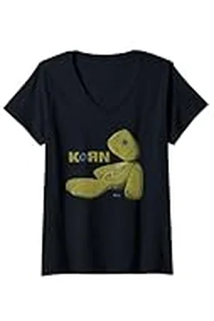 Korn Mujer Issues Doll Camiseta Cuello V Camiseta Cuello V